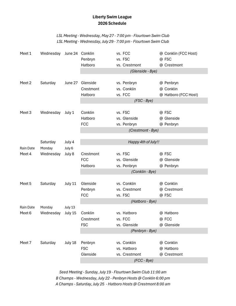 LSL 2026 Schedule - Final